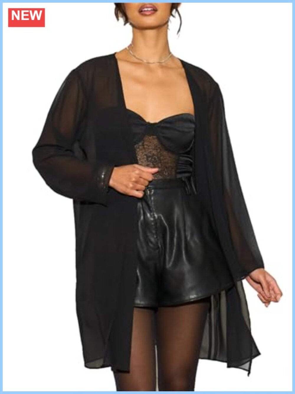 Long Sheer Chiffon Kimono Cardigan Duster Cover Up Women Lightweight
